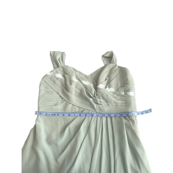 Sorella Vita Dress Green Bridesmaid Formal Chiffon Sleeveless Dress Size 18 - Picture 10 of 11
